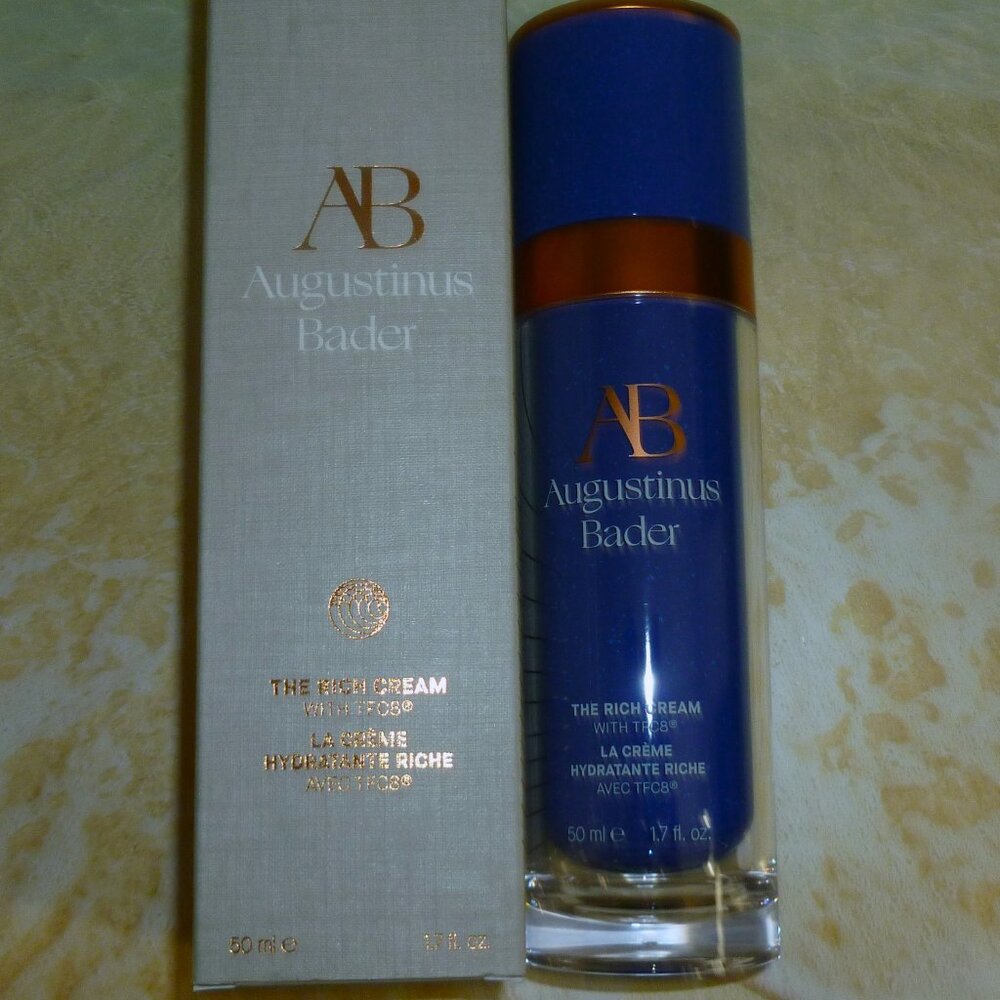 Empty Augustinus Bader The Rich Cream 1.7 oz bottle with box FOR STAGING Prop